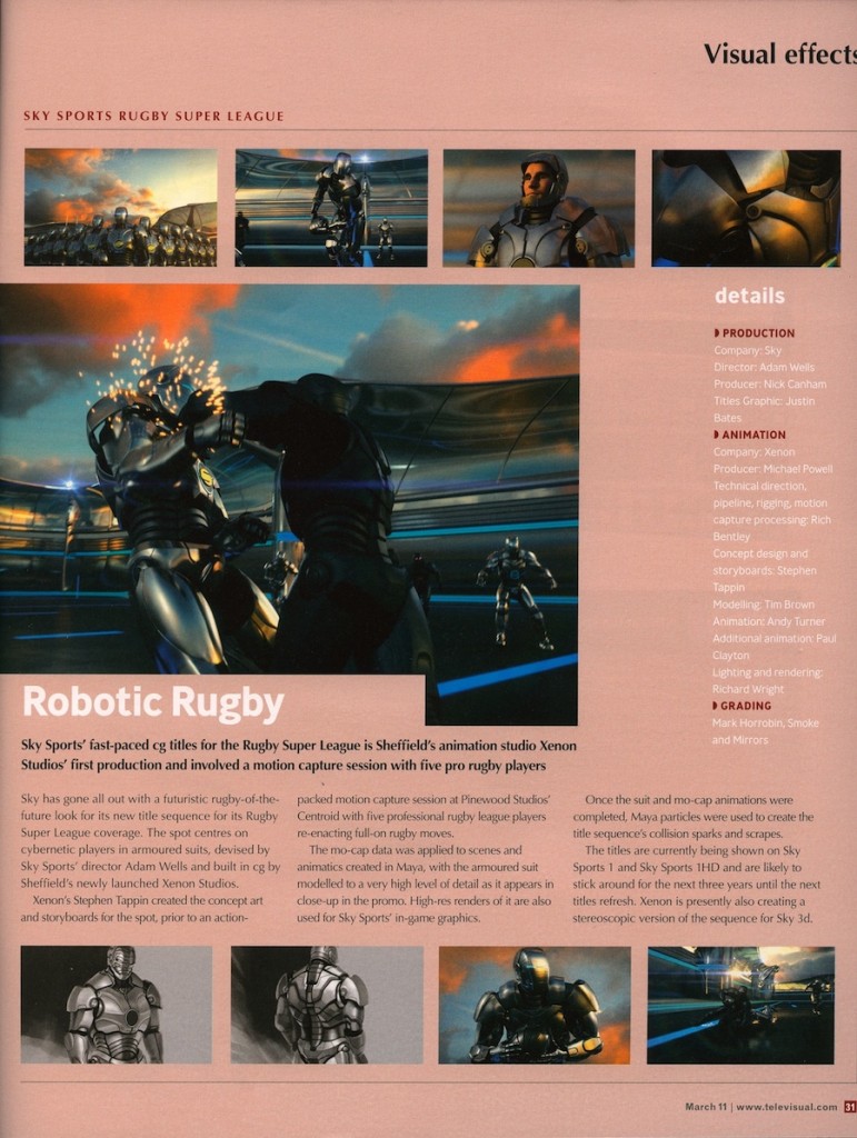 Super League Titles featured in Televisual 11th March 2011